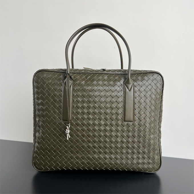 bottega veneta men intrecciato woven large travel duffle bag #765620